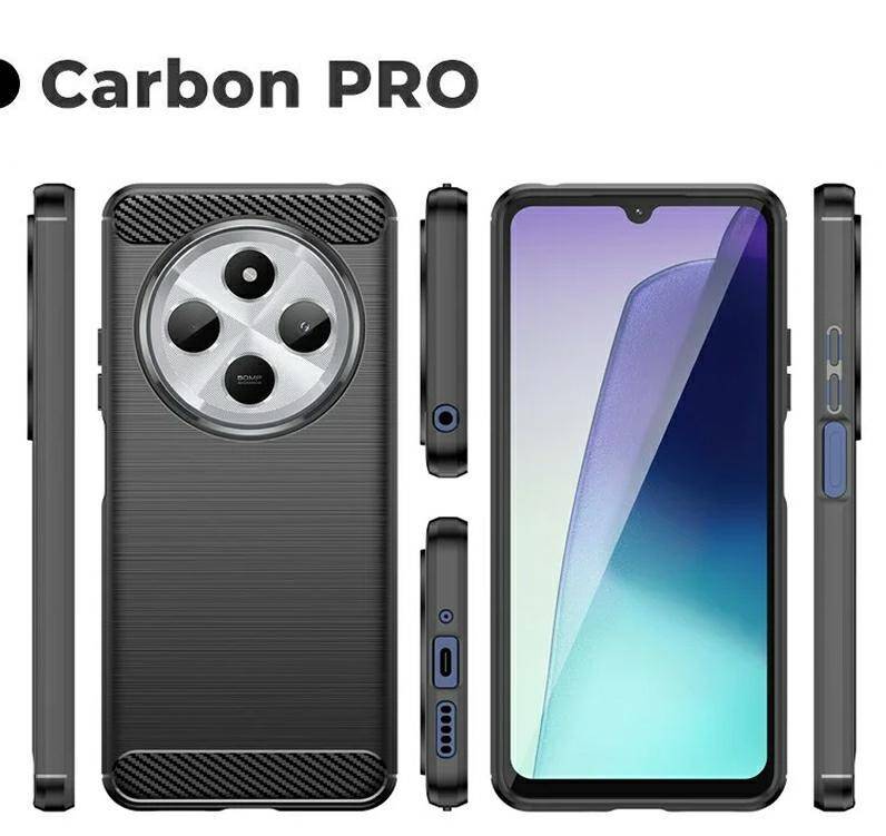 Pokrowiec Carbon Pro czarny Xiaomi Redmi 14C / 3 Pokrowiec Carbon Pro czarny Xiaomi Redmi 14C / 3