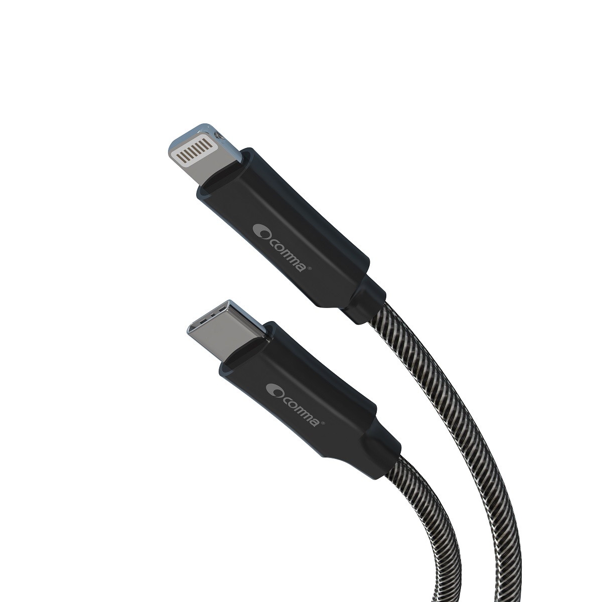 Comma kabel Jub MFi USB-C - Lightning 3A 1,5m szary / 2