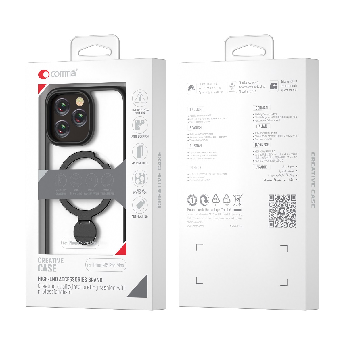 Comma nak�adka Joy Shark Mag szara Apple iPhone 15 Plus / 2