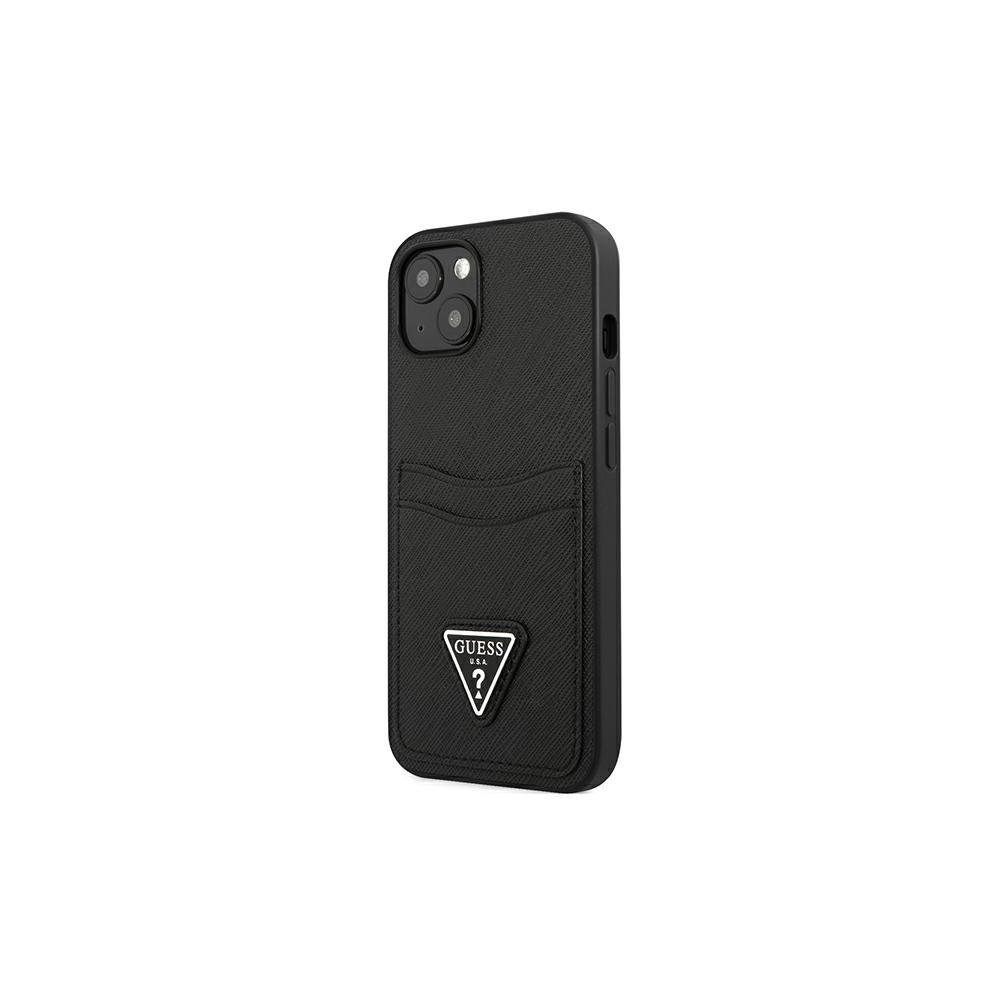  czarna Saffiano Double Card Triangle Apple iPhone 13