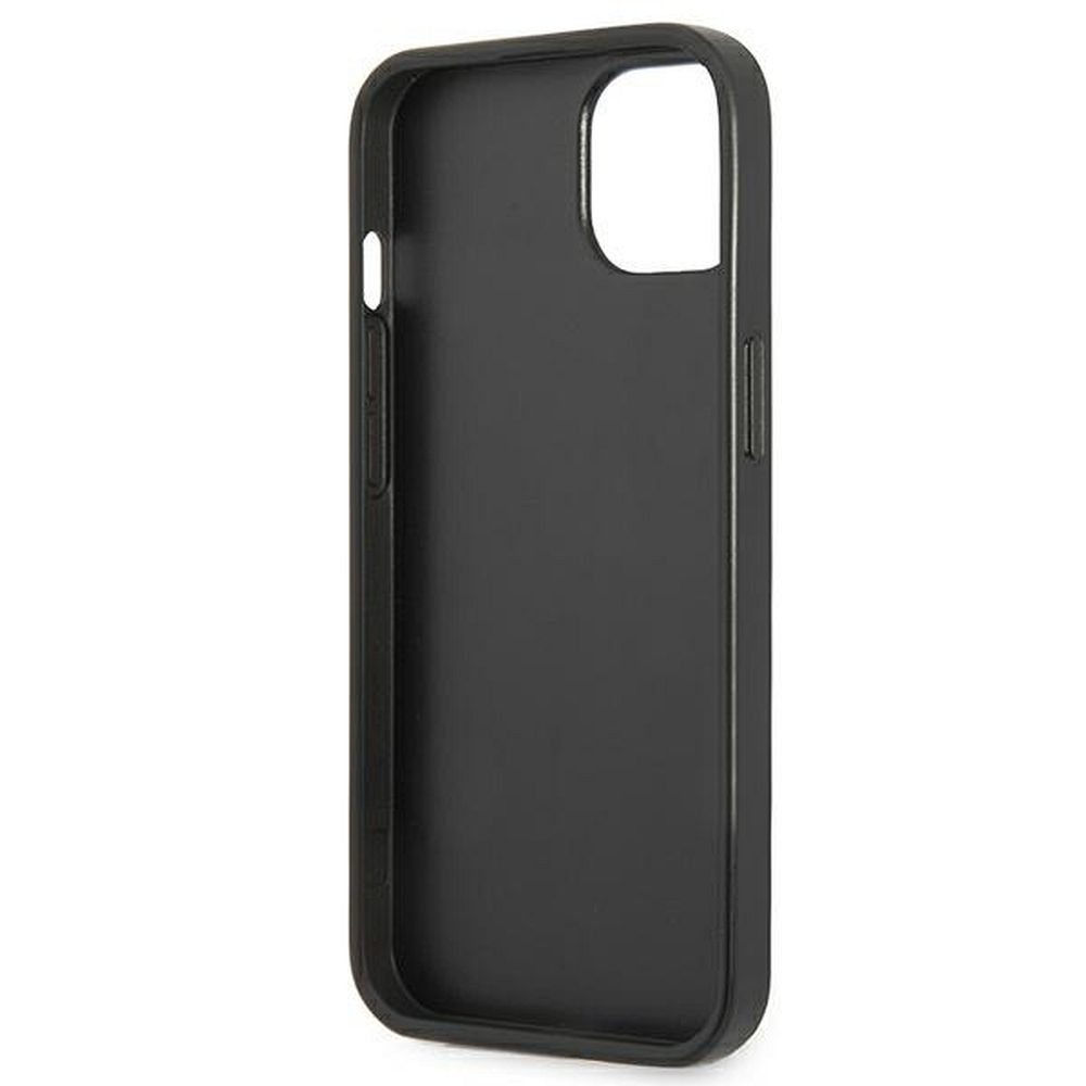  czarna Saffiano Double Card Triangle Apple iPhone 13 Mini / 7