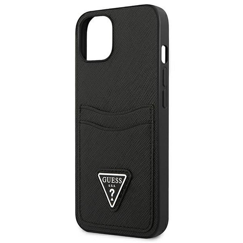  czarna Saffiano Double Card Triangle Apple iPhone 13 / 6