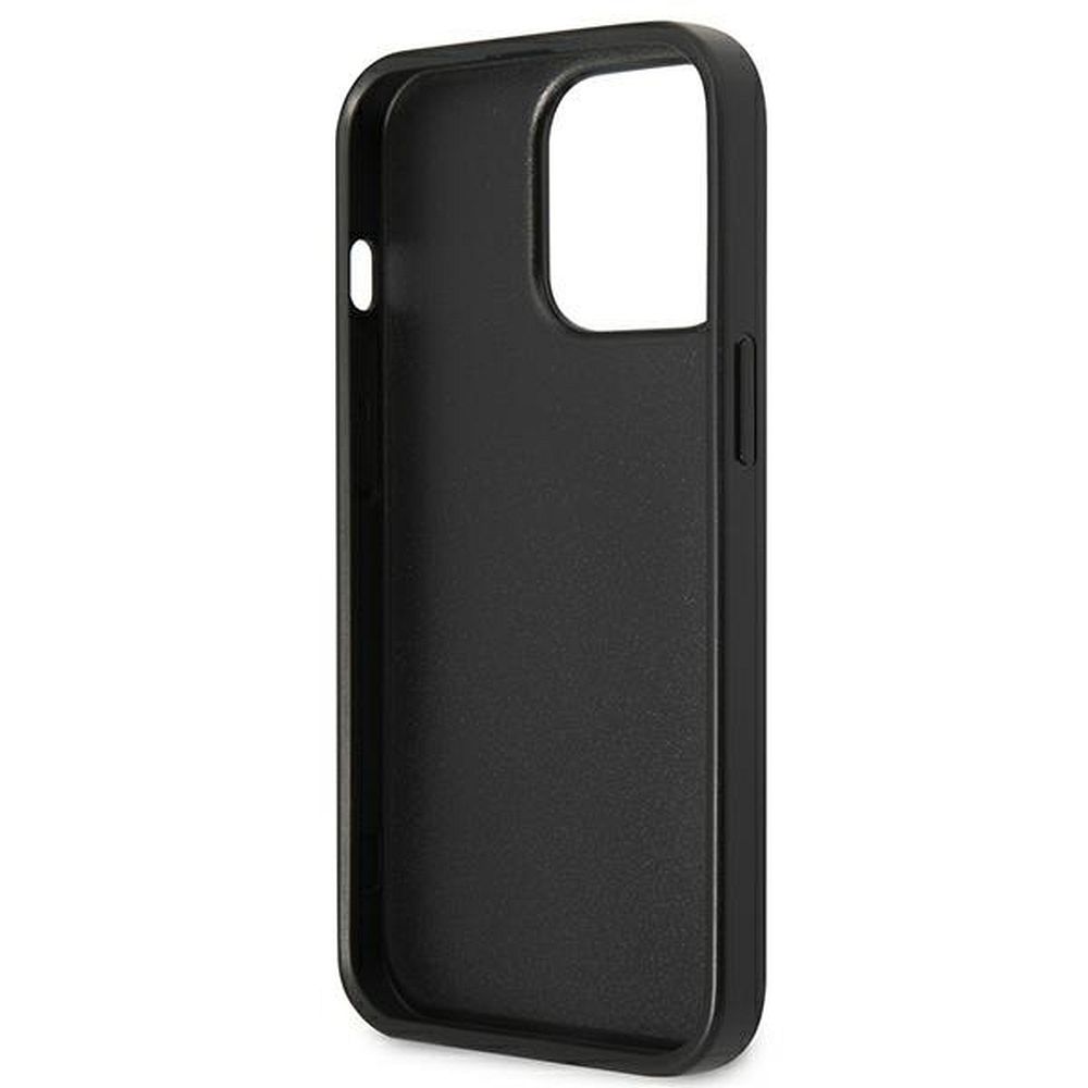  czarna Saffiano Double Card Triangle Apple iPhone 13 Pro / 7