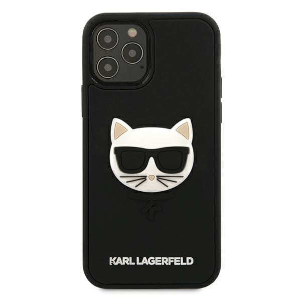  czarne hard case 3D Rubber Choupette Apple iPhone 12 / 3