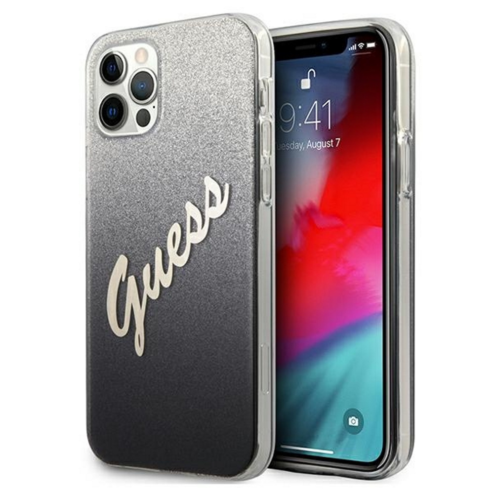  czarne hard case Glitter Gradient Script Apple iPhone 12 Pro (6.1 cali)