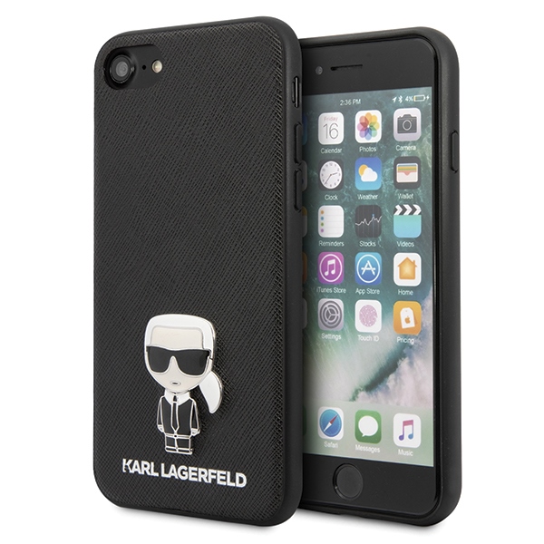  czarne hard case Saffiano Iconic Metal Apple iPhone 11 Pro