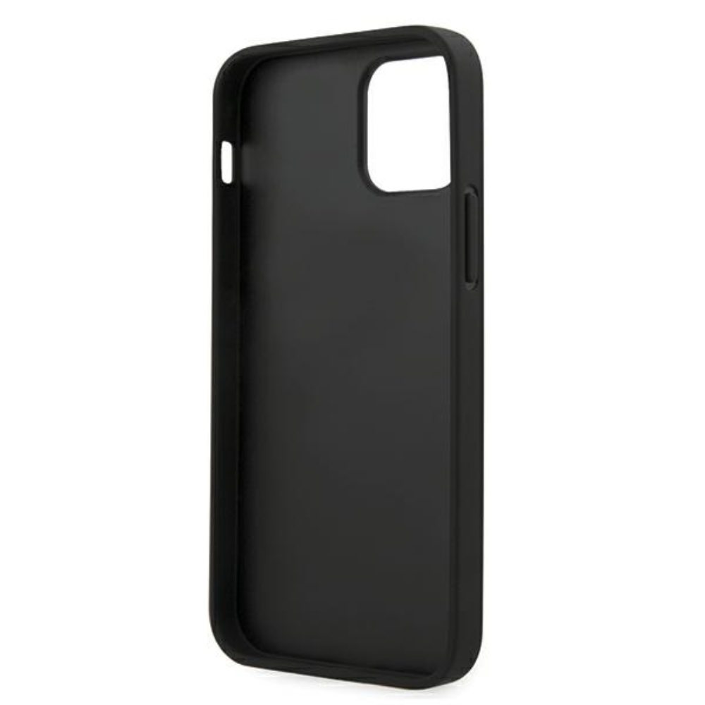  czarne hard case Saffiano Iconic Metal Apple iPhone 12 Max (6,1 cali) / 3