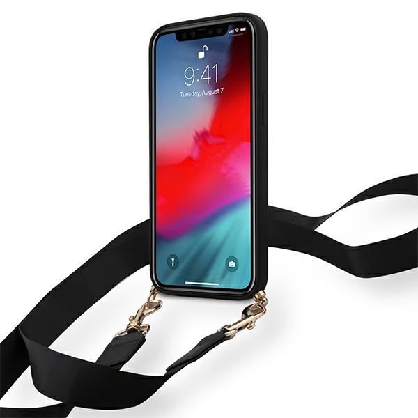  czarne hard case Silicone Printed Logo Strap Apple iPhone 12 Pro Max (6.7 cali) / 3