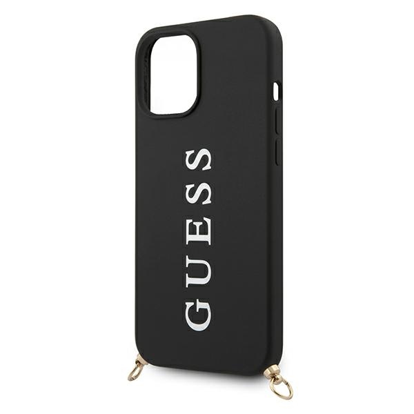  czarne hard case Silicone Printed Logo Strap Apple iPhone 12 Pro Max (6.7 cali) / 4