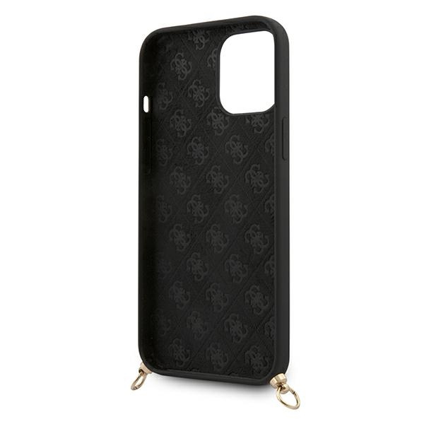  czarne hard case Silicone Printed Logo Strap Apple iPhone 12 Pro Max (6.7 cali) / 5