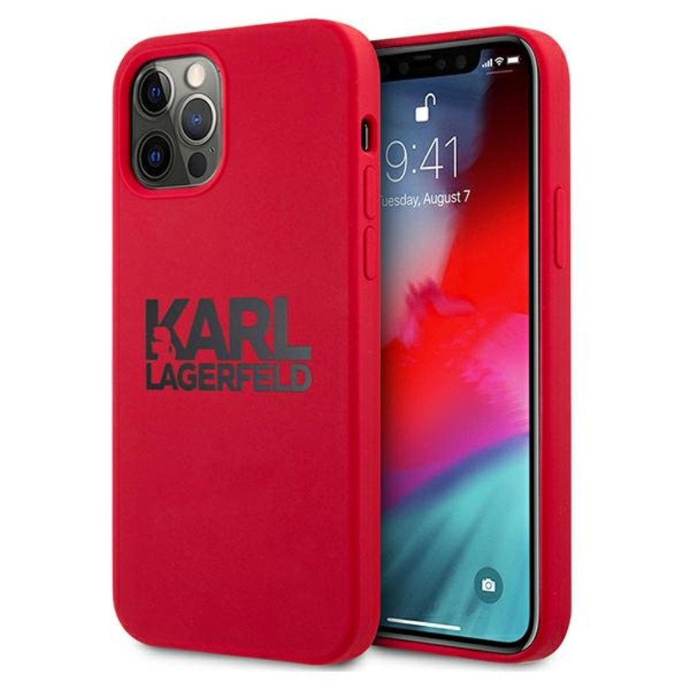  czerwone hard case Silicone Stack Logo Apple iPhone 12