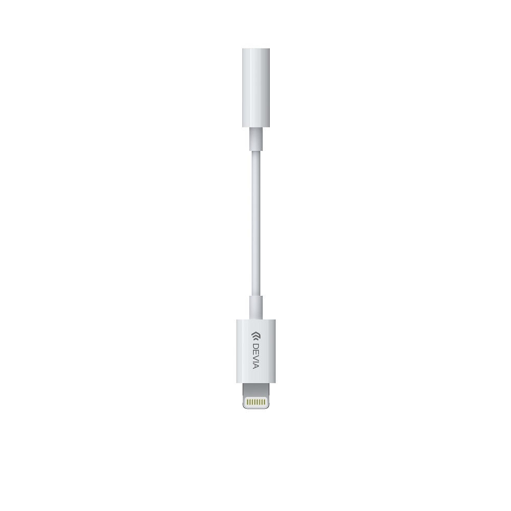 Devia adapter Smart 8-pin na jack 3,5mm bia�y