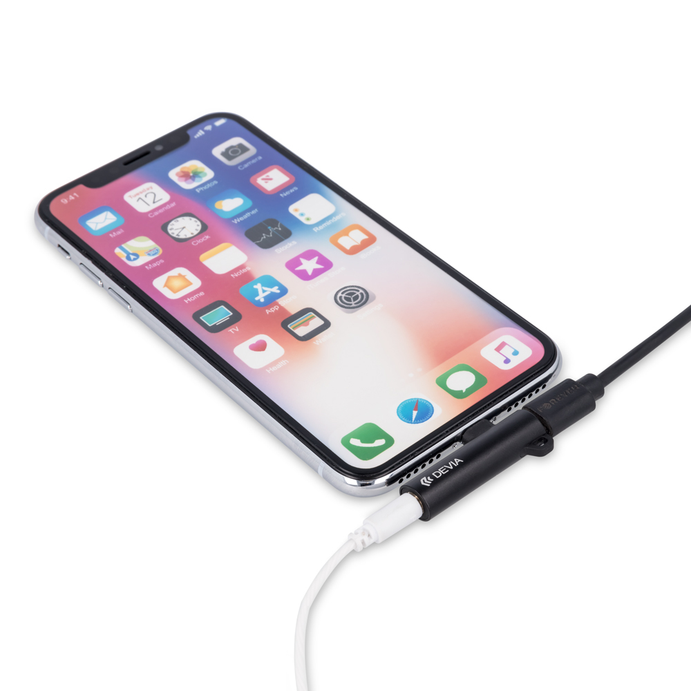 Devia adapter Smart metal 8-pin na jack 3,5mm/8-pin czarny / 4