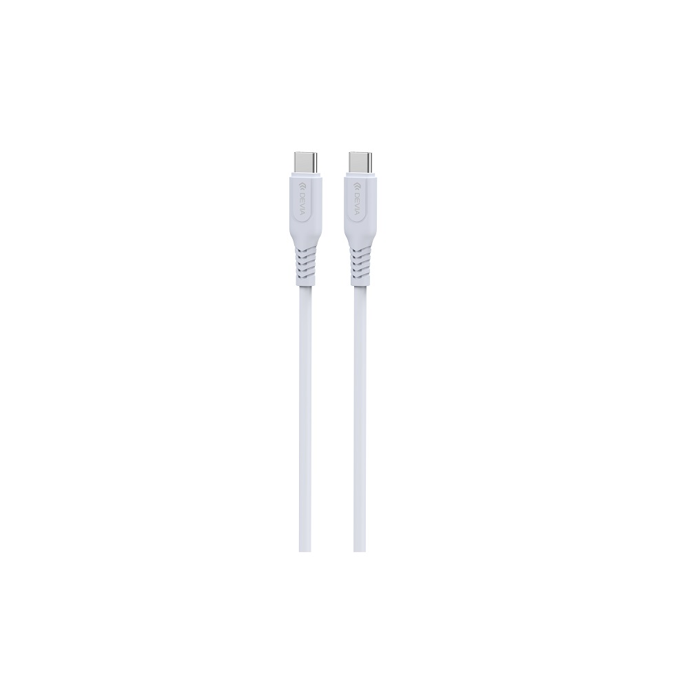 Devia kabel GRS EC636 PD USB-C - USB-C 1,0 m 60W 3A bia�y / 2