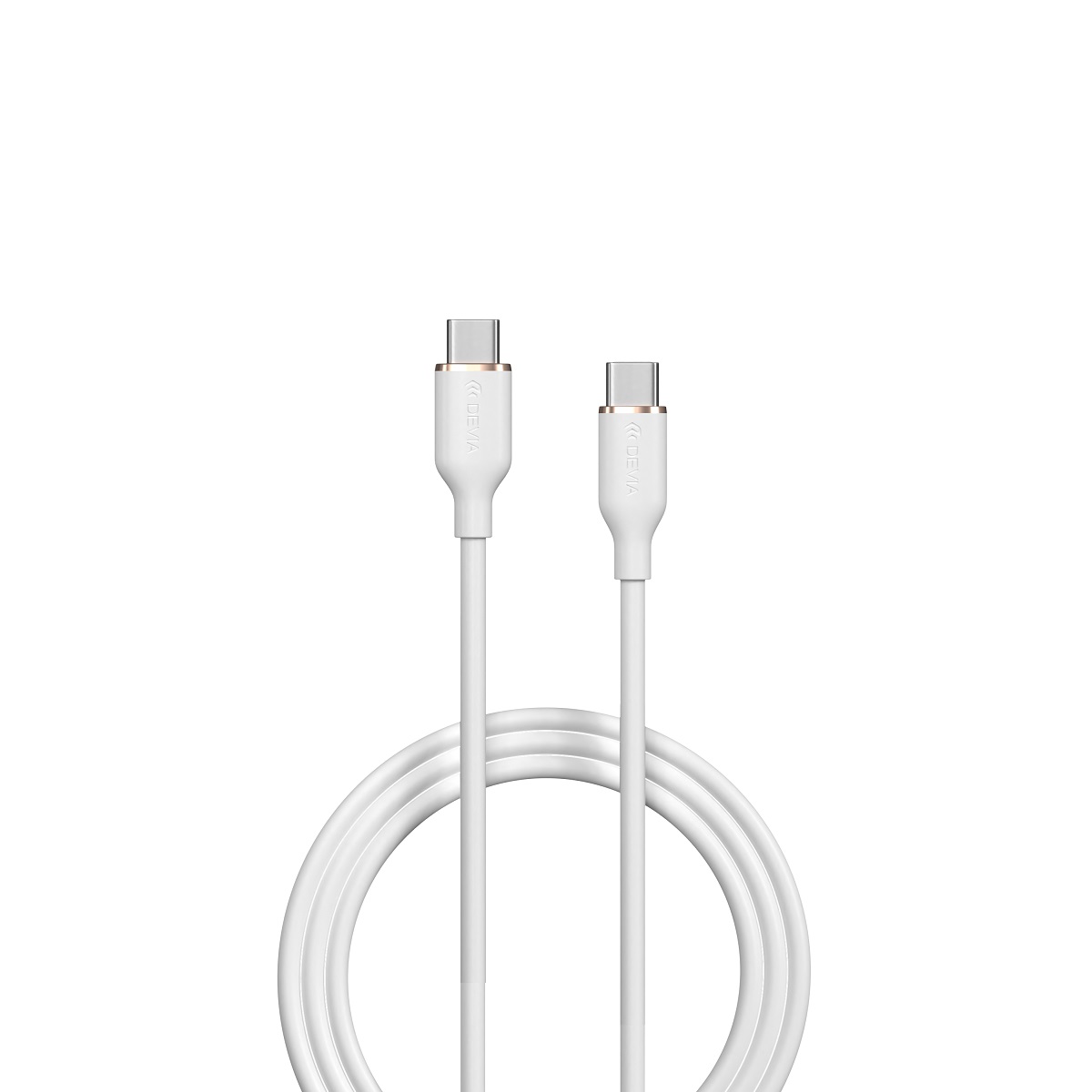 Devia kabel Jelly USB-C - USB-C 1,2 m 60W bia�y