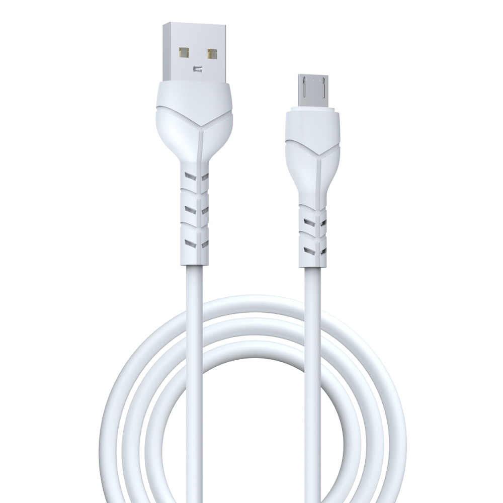 Devia kabel Kintone USB - MicroUSB 1,0 m 2,1A bia�y
