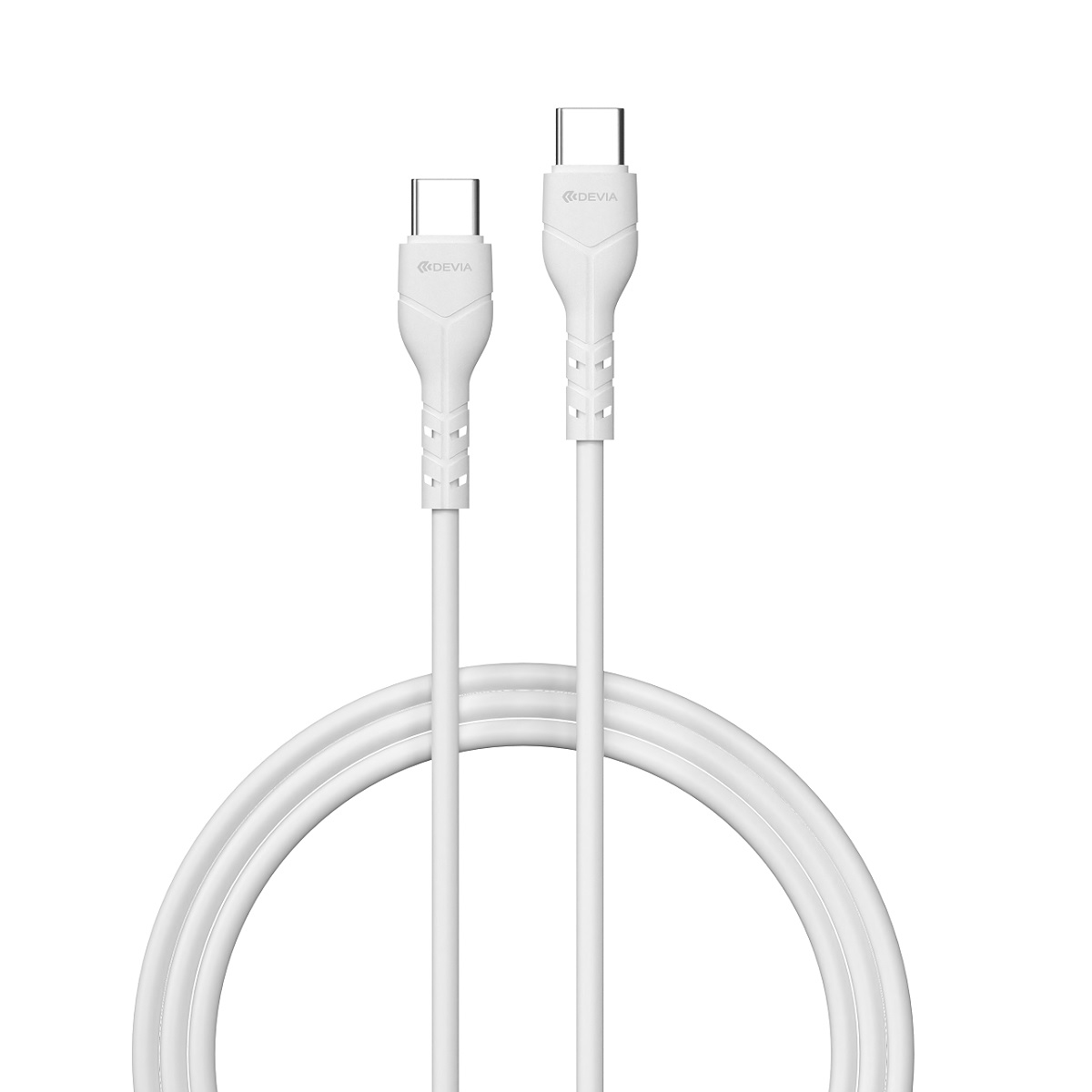 Devia kabel Kintone USB-C - USB-C 1,0 m 3A bia�y