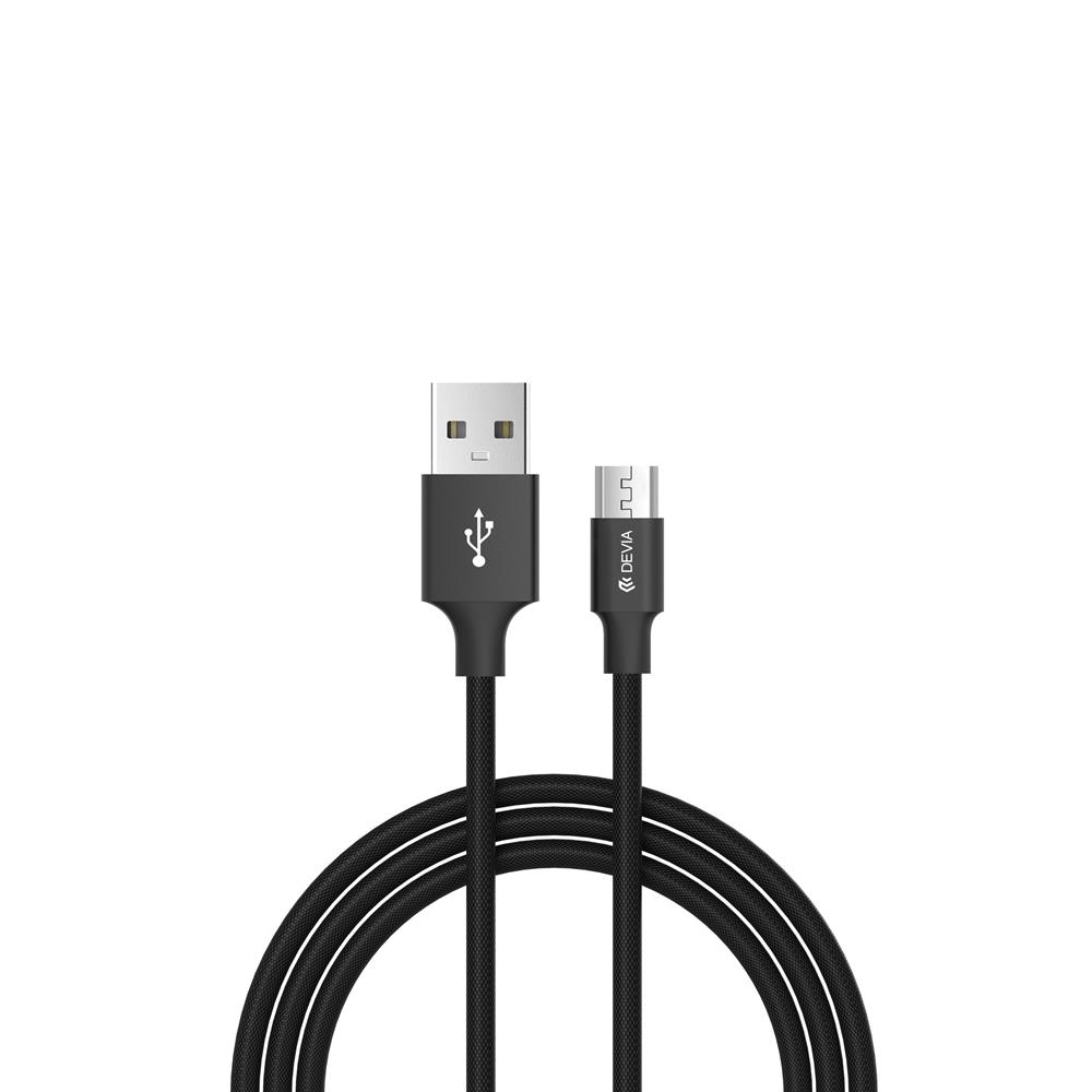 Devia kabel Pheez New USB micro 1m czarny 2,4A / 2