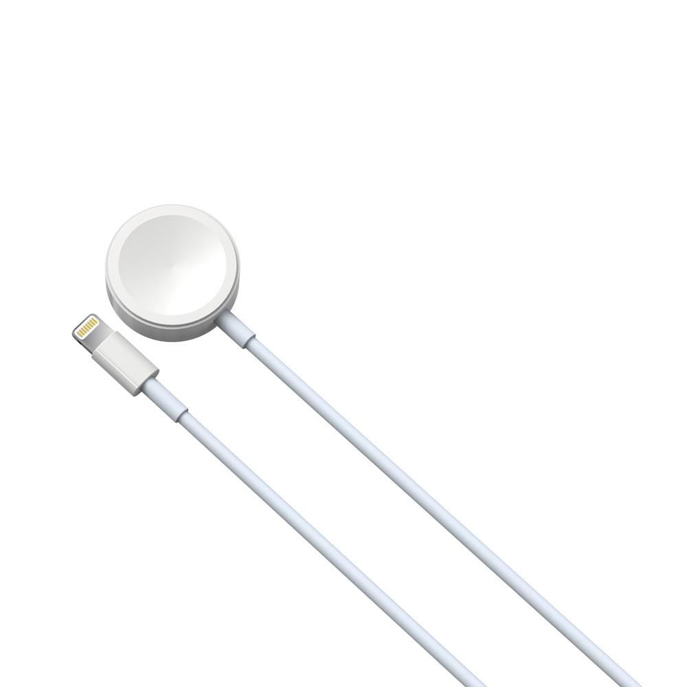 Devia kabel Smart 2w1 8-pin z �adowark� indukcyjn� do APPLE Watch bia�y / 2