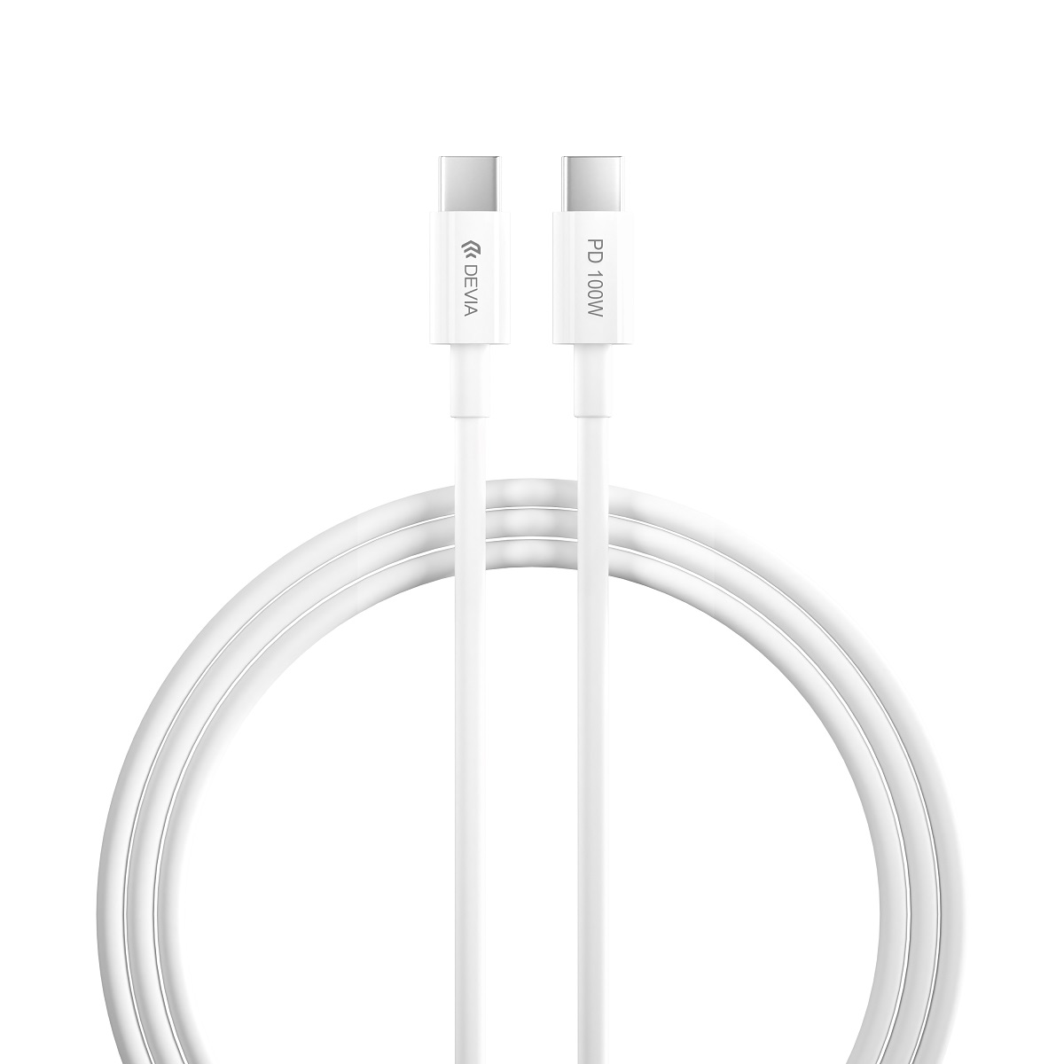Devia kabel Smart PD USB-C - USB-C 1,5 m 5A bia�y