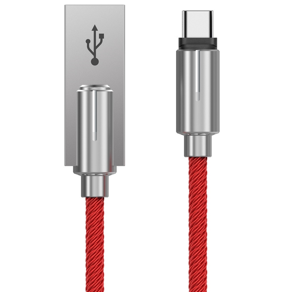 Devia kabel Storm typ-C czerwony 1m 2,1A