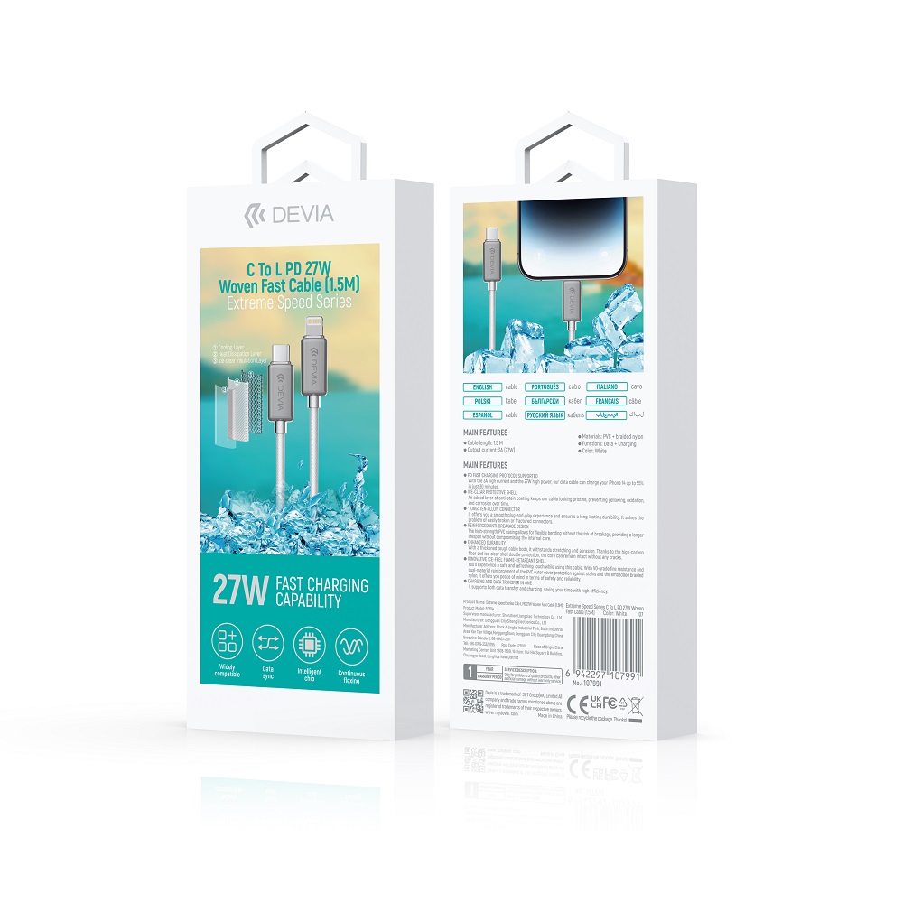 Devia �adowarka indukcyjna magnetyczna Kintone USB 1,0 m bia�a do Apple Watch / 3