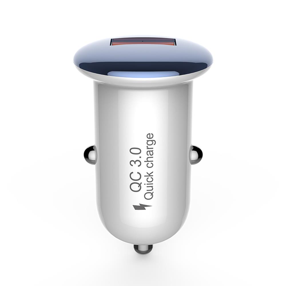 Devia �adowarka samochodowa Mushroom USB QC 3.0 niebieska 18W