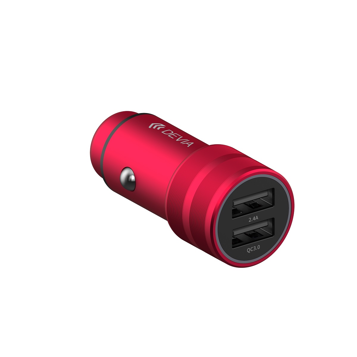 Devia �adowarka samochodowa SM7 QC 3.0 2USB czerwona 30W