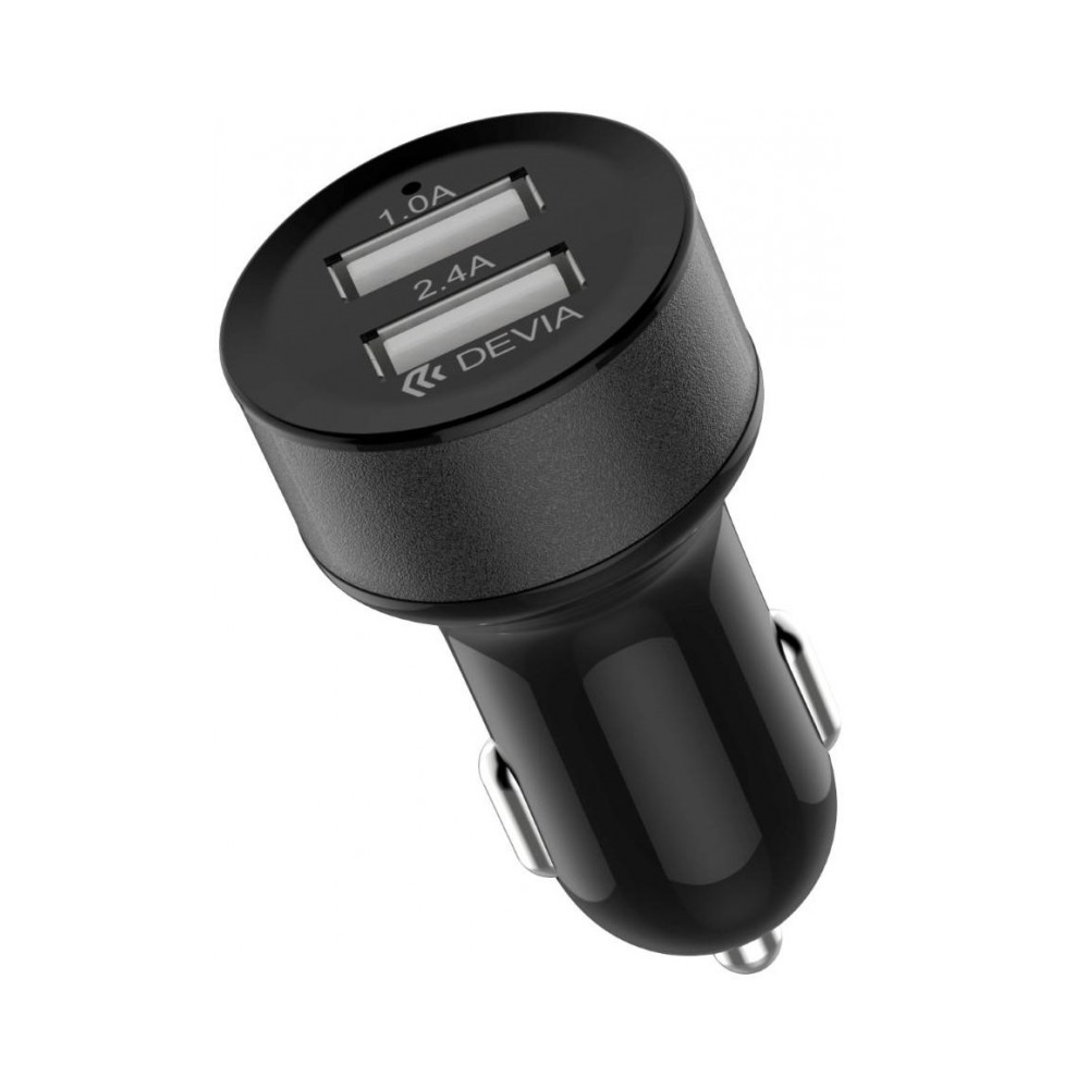 Devia �adowarka samochodowa Smart 2USB czarna 2.4A