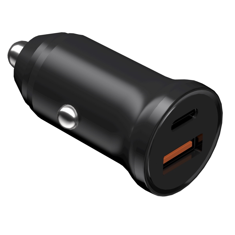 Devia �adowarka samochodowa Smart Mini PD QC 3.0 20W 1x USB-C 1x USB czarna