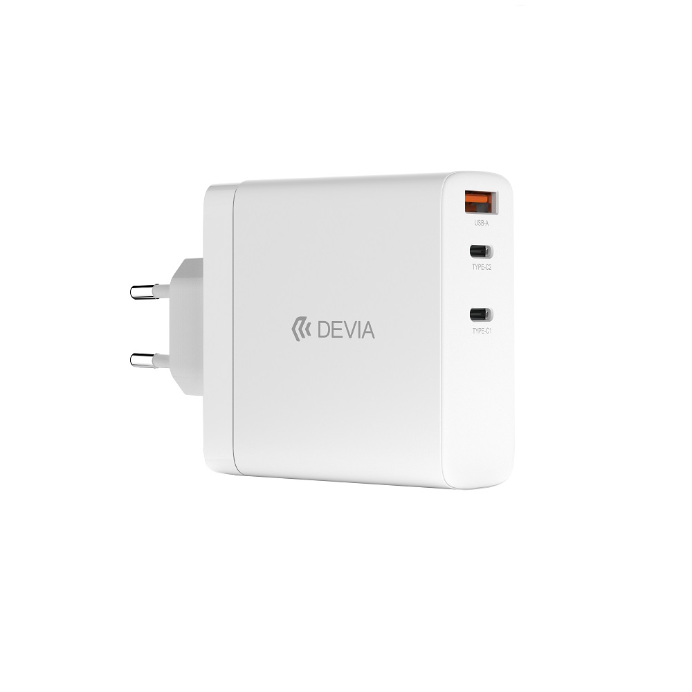 Devia �adowarka sieciowa Extreme PD 140W 2x USB-C 1x USB bia�a do laptopa / 2