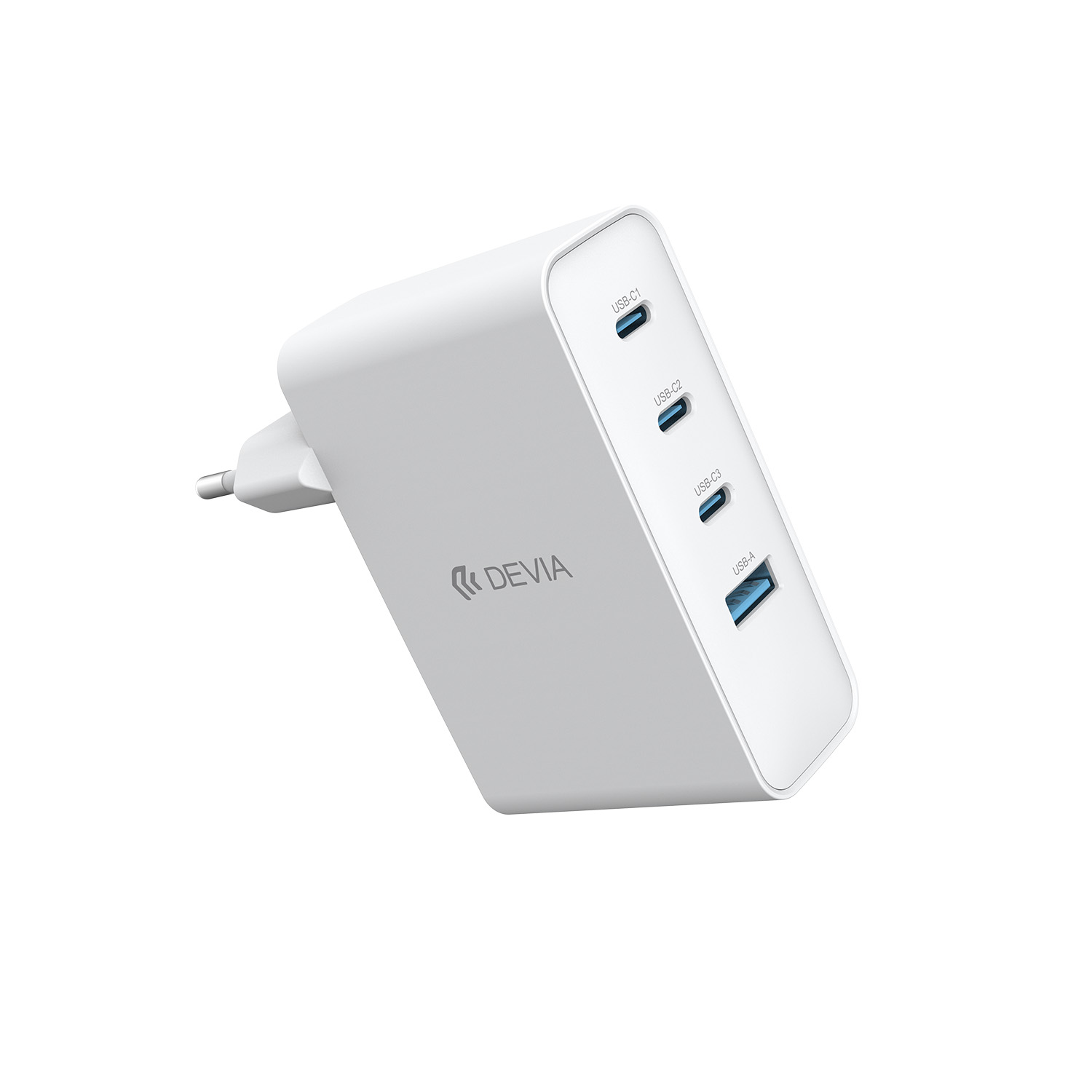 Devia �adowarka sieciowa Extreme PD GaN 100W 3x USB-C 1x USB bia�a / 4