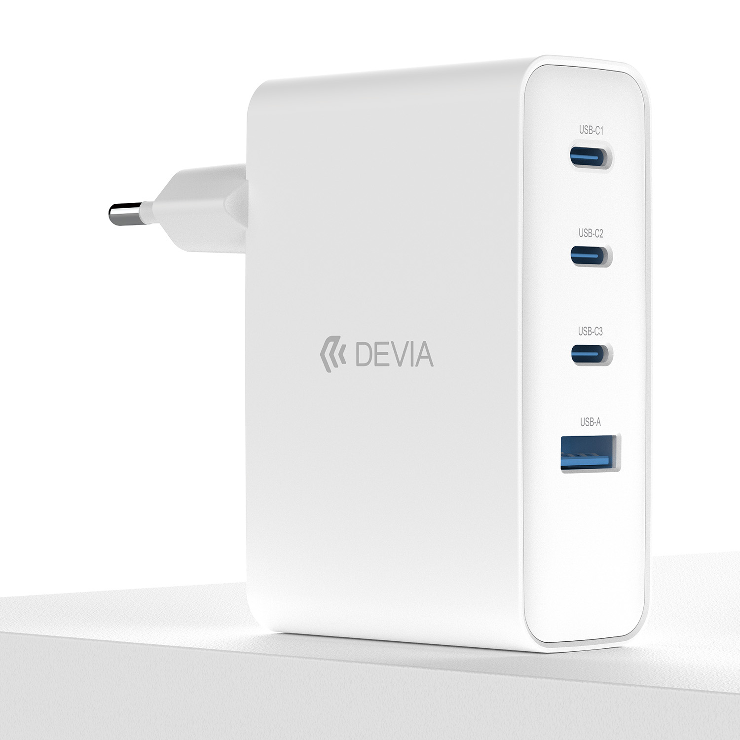 Devia �adowarka sieciowa Extreme PD GaN 100W 3x USB-C 1x USB bia�a / 7