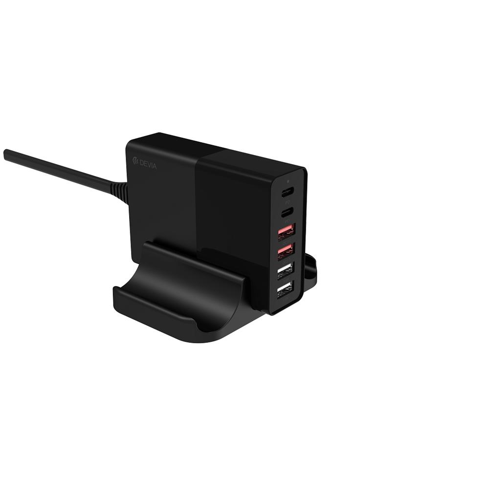 Devia �adowarka sieciowa Extreme PD QC 3.0 75W 2x USB-C 4x USB czarna