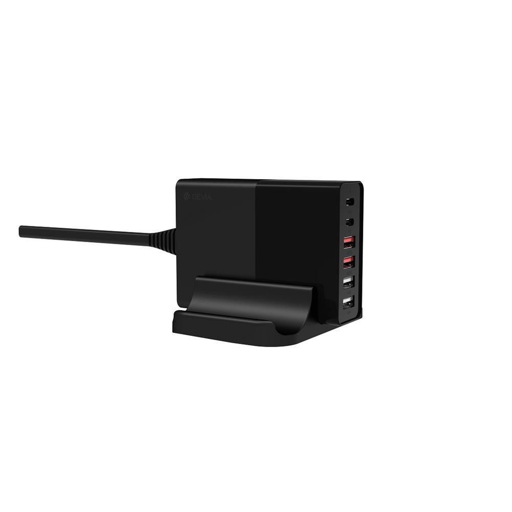 Devia adowarka sieciowa Extreme PD QC 3.0 75W 2x USB-C 4x USB czarna / 2