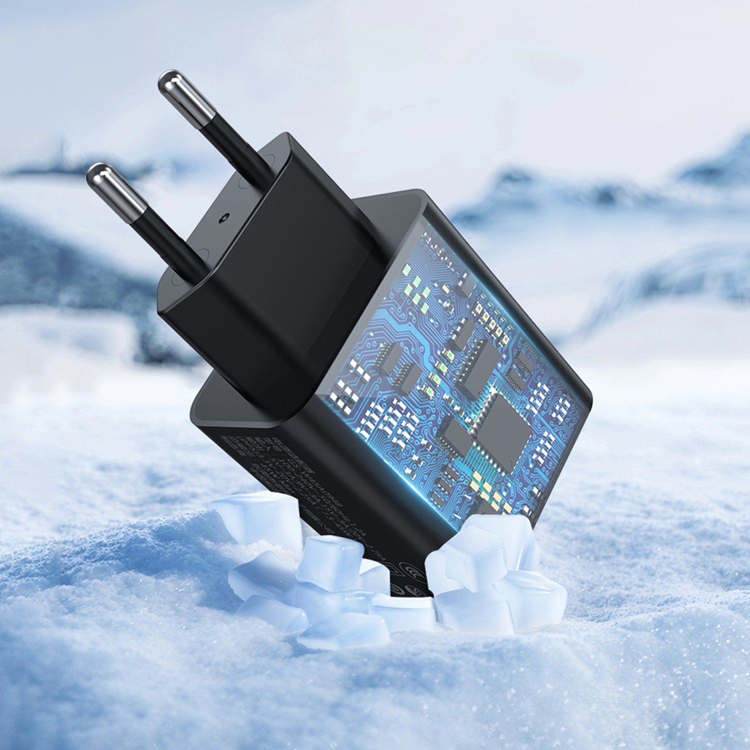 Devia �adowarka sieciowa Rocket PD 45W 1x USB-C bia�a + kabel USB-C - USB-C / 8