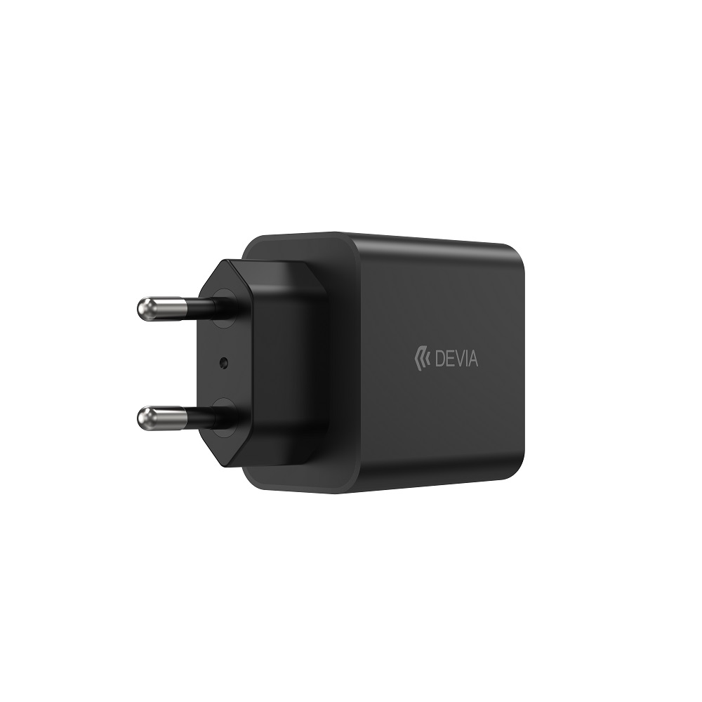 Devia �adowarka sieciowa Rocket PD 45W 1x USB-C czarna + kabel USB-C - USB-C / 6