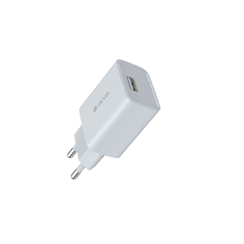 Devia �adowarka sieciowa Smart 1x USB 2,1A bia�a + kabel Lightning / 3