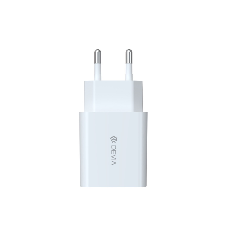 Devia �adowarka sieciowa Smart 1x USB 2,1A bia�a + kabel Lightning / 5