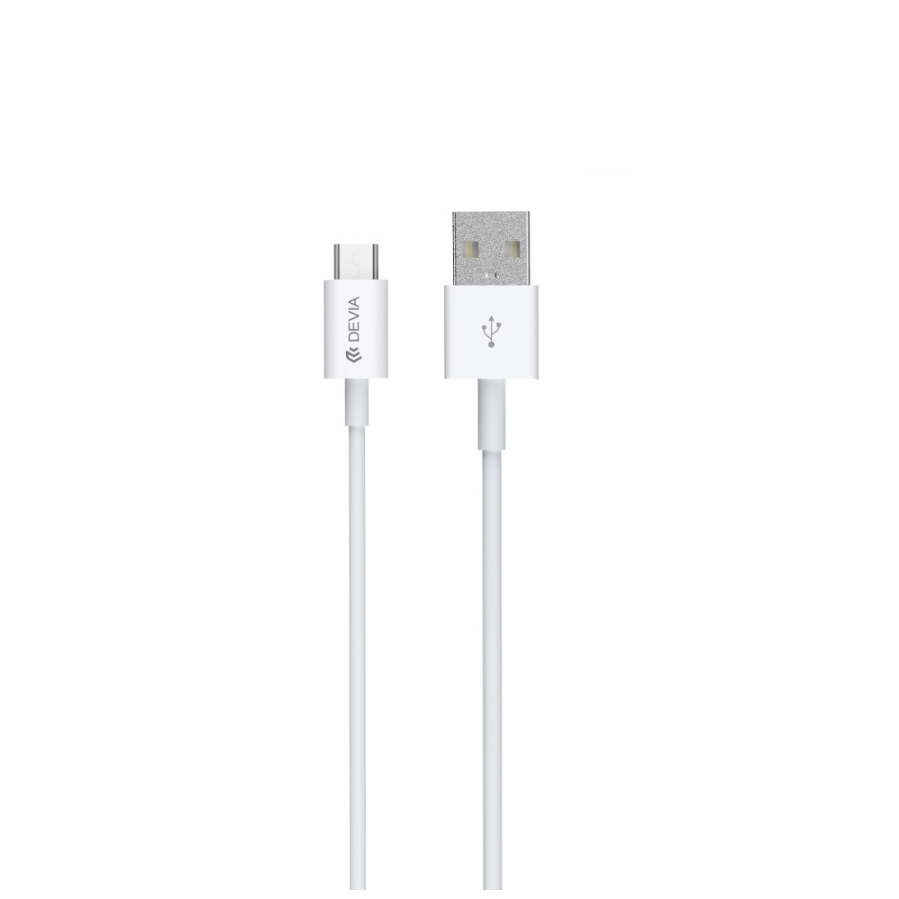 Devia �adowarka sieciowa Smart 1x USB 2,1A bia�a + kabel microUSB / 7