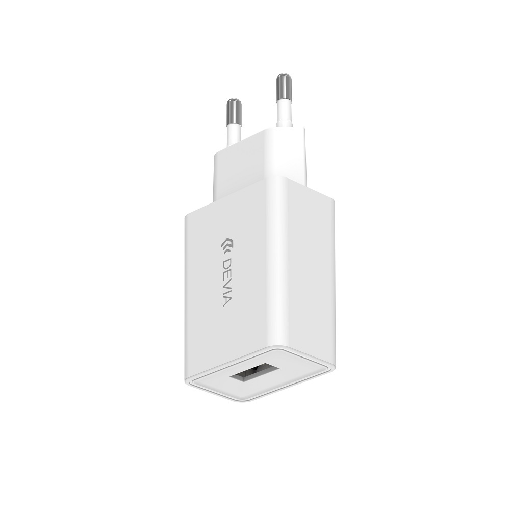 Devia �adowarka sieciowa Smart 1x USB 2A bia�a