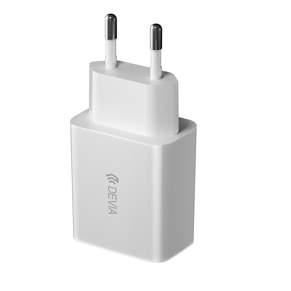 Devia adowarka sieciowa Smart 2x USB 2,4A biaa + kabel microUSB / 3