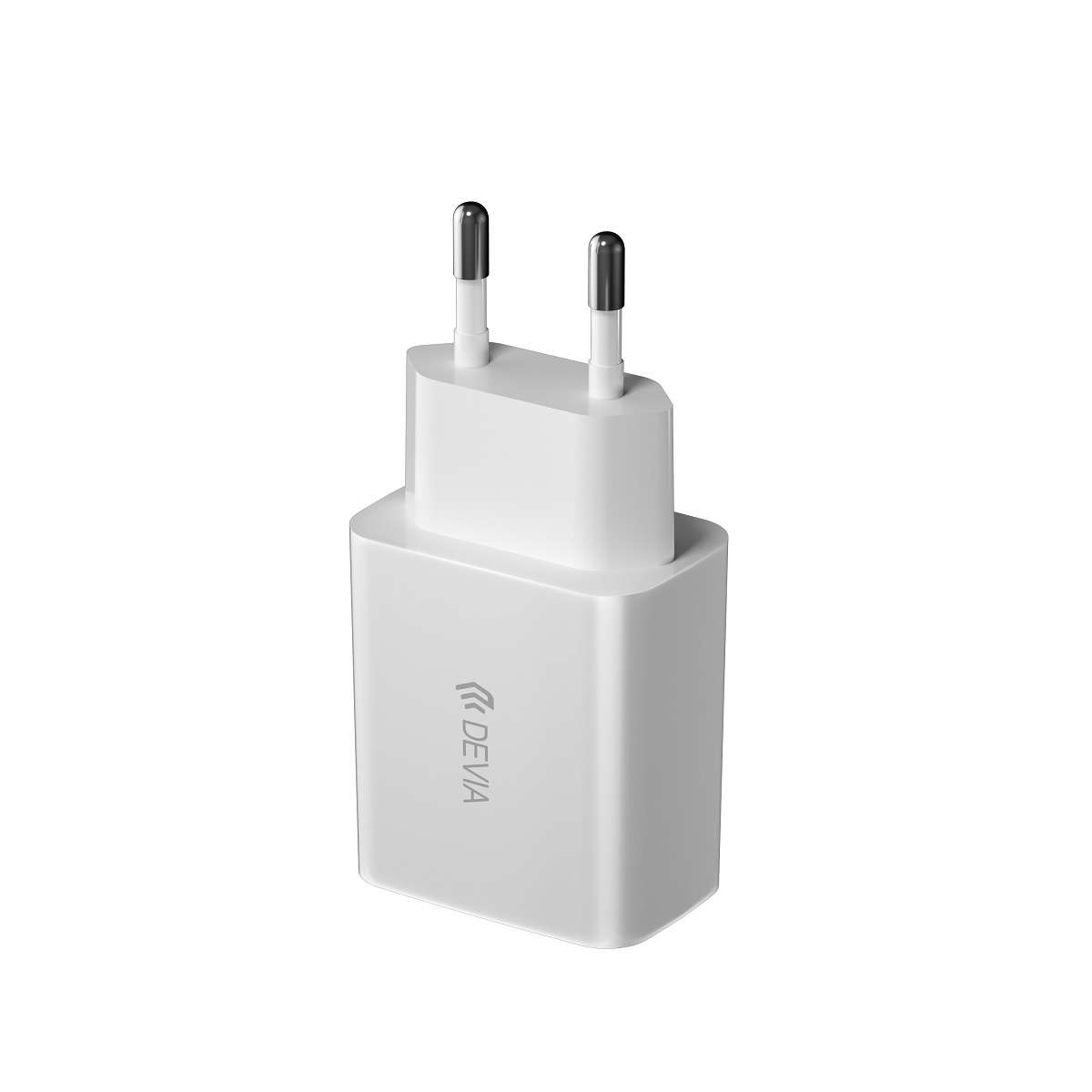 Devia �adowarka sieciowa Smart 2x USB 2,4A bia�a + kabel USB-C / 3