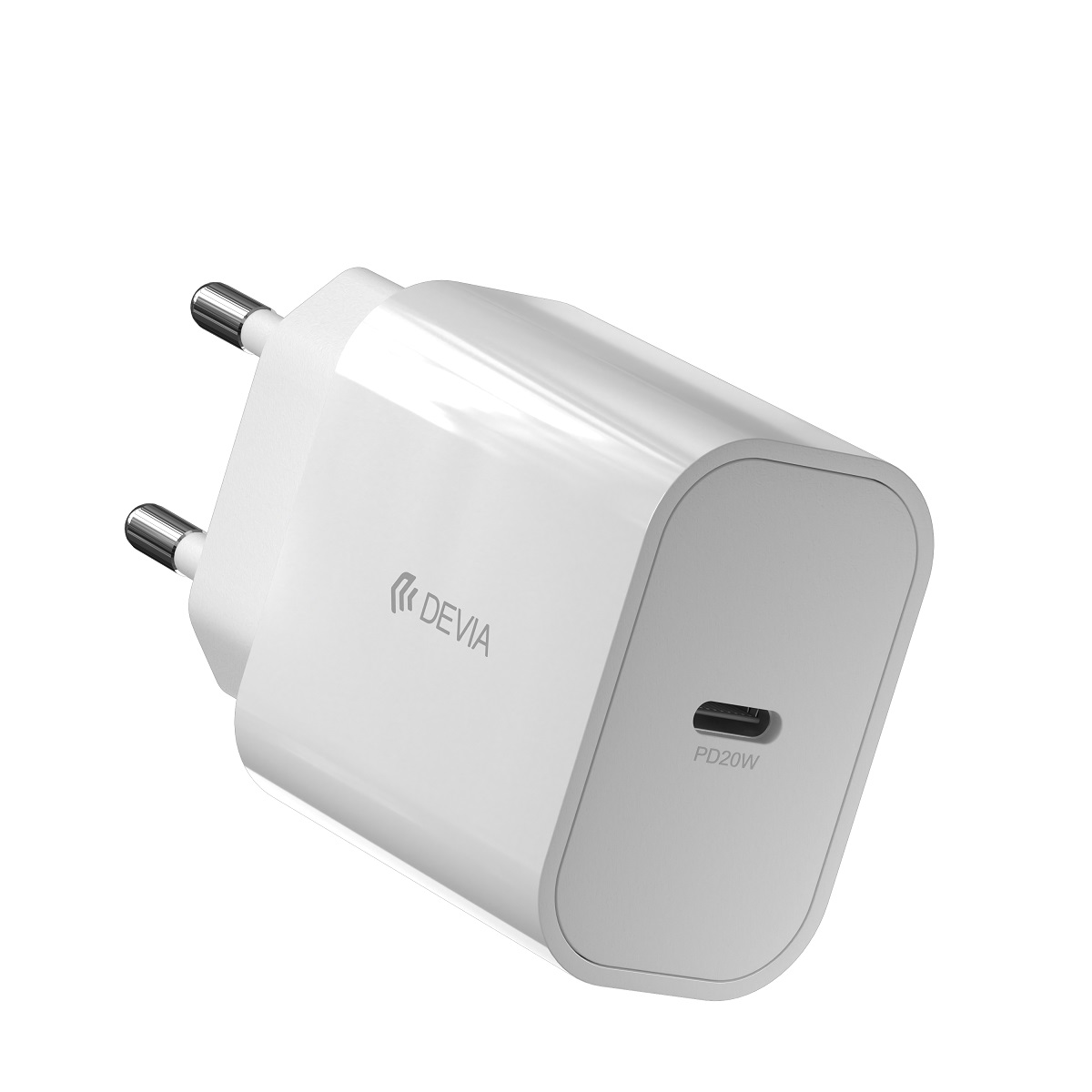 Devia �adowarka sieciowa Smart PD 20W 1x USB-C bia�a + kabel Lightning - USB-C V2 / 2