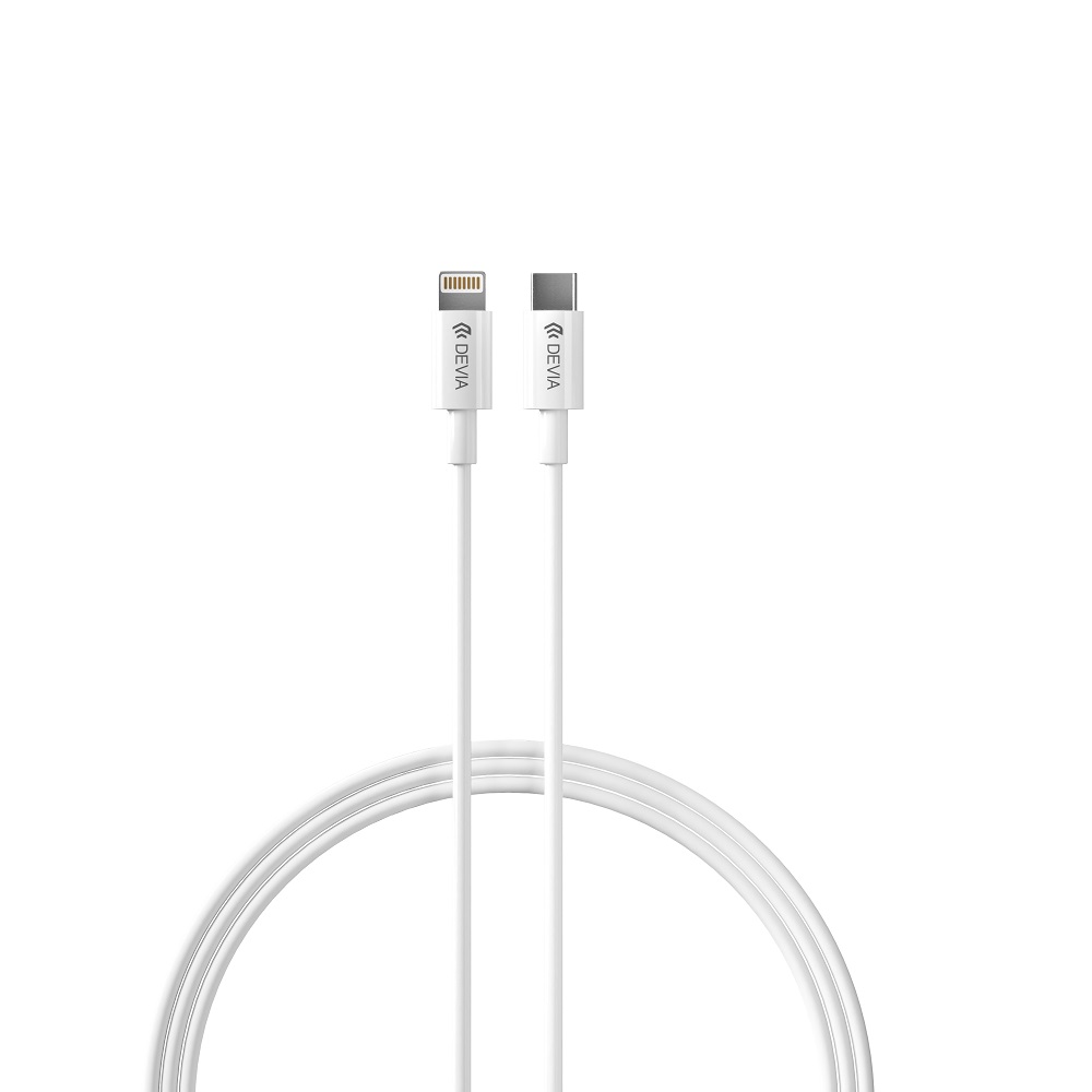 Devia �adowarka sieciowa Smart PD GaN 30W 1x USB-C bia�a + kabel USB-C - Lightning / 4