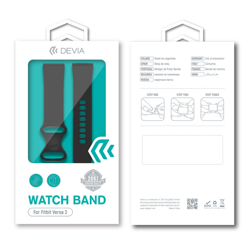 Devia pasek Deluxe Sport do Fitbit Versa 3 dark blue / 2