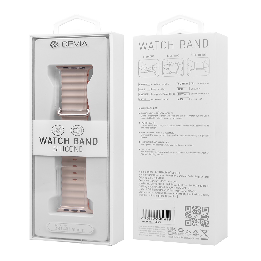 Devia pasek Deluxe Sport6 do Apple Watch 38mm/ 40mm/ 41mm czarny-pomara�czowy / 2