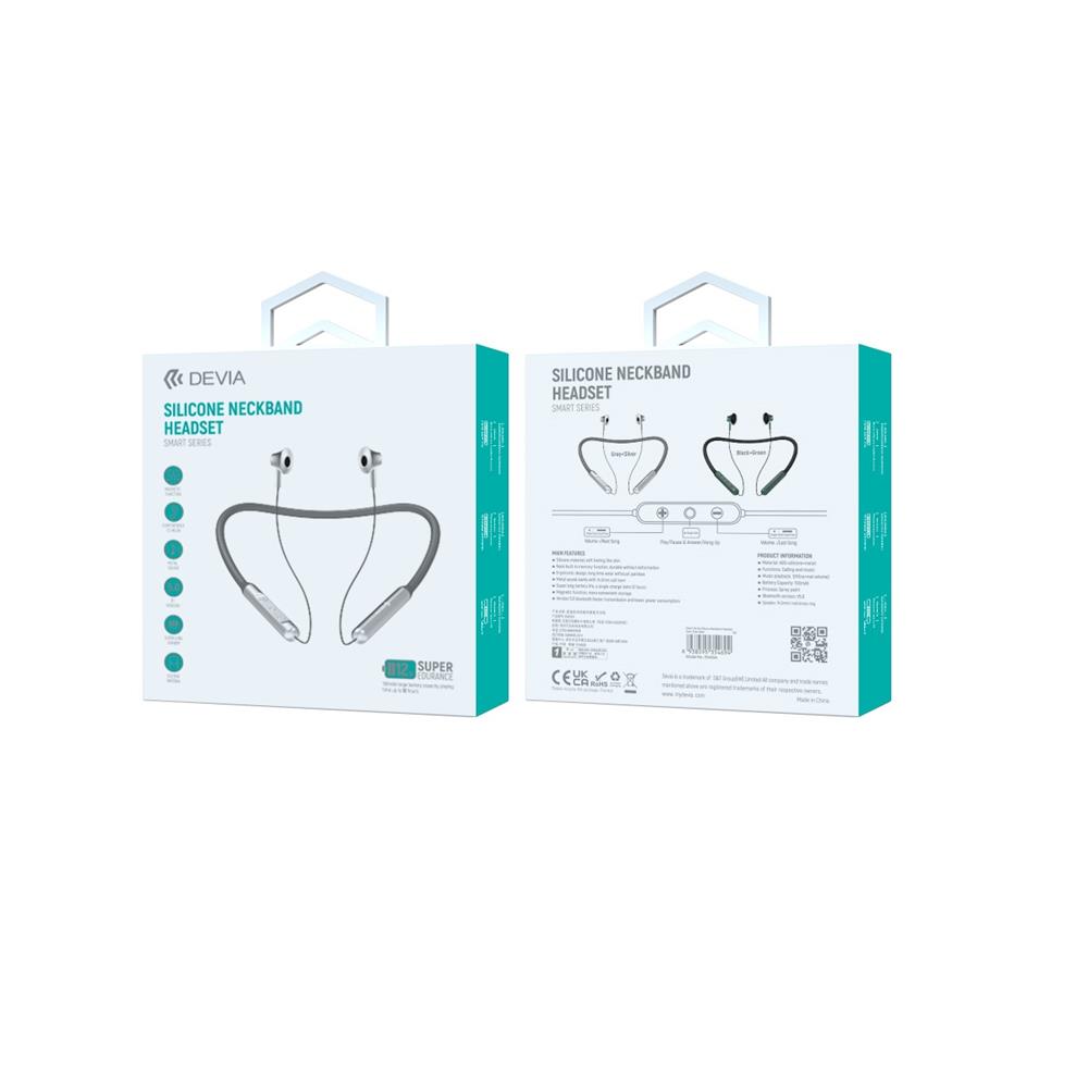 Devia s�uchawki Bluetooth Smart 702 douszne czarno-zielone / 5