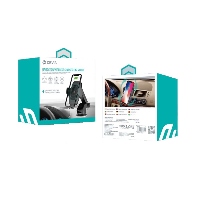Devia uchwyt samochodowy Navigation z �adowaniem indukcyjnym czarny 10W / 6