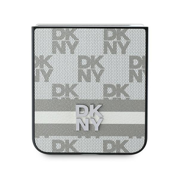 DKNY nak�adka be�owa Chequered Pattern Printed Stripes Samsung Galaxy Z Flip 6 / 5